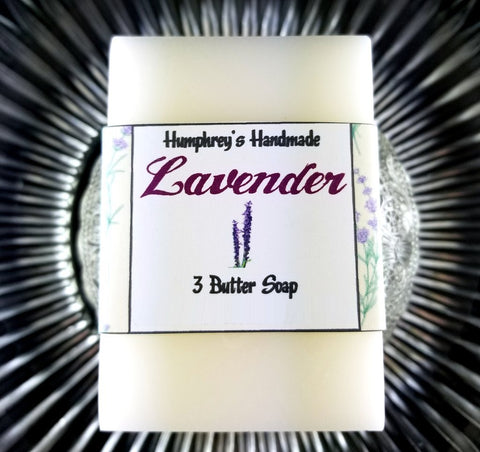 LAVENDER Three Butter Soap | Essential Oil | Colorant and Fragrance Free - Humphrey's Handmade