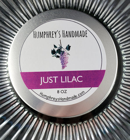 JUST LILAC Candle | Hand Poured Soy Wax | 8 oz | USA Made