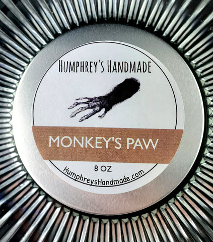 MONKEYS PAW Candle | Banana Coconut Scent | Hand Poured Soy Wax | 8 oz | USA Made