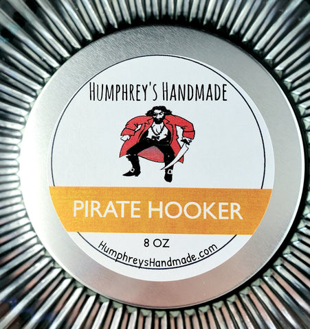 PIRATE HOOKER Candle | Tropical | Hand Poured Soy Wax | 8 oz | USA Made