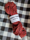 REDRUM Handspun Yarn Hank - 58 Yards - Merino Wool Yarn Skein - Red Gray Burgundy