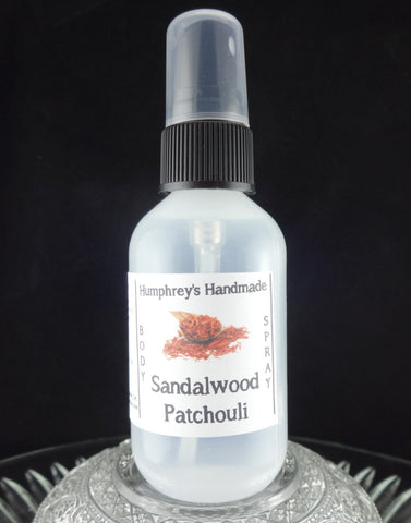 SANDALWOOD PATCHOULI Body Spray | 2 oz | Linen Spray | Room Spray - Humphrey's Handmade