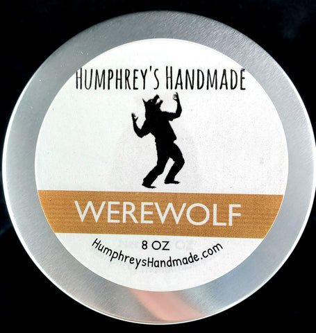 WEREWOLF Candle | Masculine Twilight Woods Type Scent | Cedar Vetiver Citrus | Soy Wax | 8 oz | USA Made