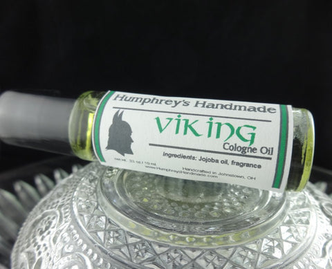 VIKING Cologne Oil | Men's Roll On Cologne | Drakkar Noir Type | Jojoba Oil - Humphrey's Handmade