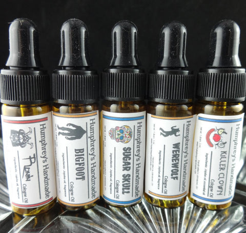 PICK ANY FIVE Jojoba Cologne Oils |  Mix n Match | Cologne Sampler - Humphrey's Handmade