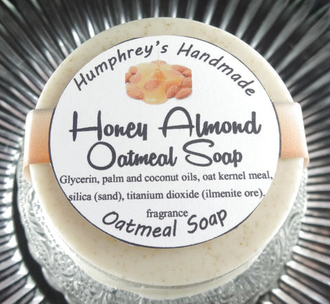 HONEY ALMOND Oatmeal Soap | Exfoliating Mechanics or Gardeners Bar - Humphrey's Handmade