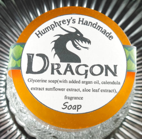 DRAGON Soap | Glycerin Smoke Bonfire Scent | Beard Wash | Shave Soap - Humphrey's Handmade
