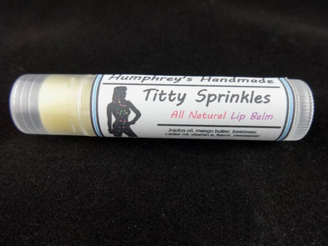 TITTY SPRINKLES Lip Balm | Buttercream Frosting Flavor | Cake - Humphrey's Handmade