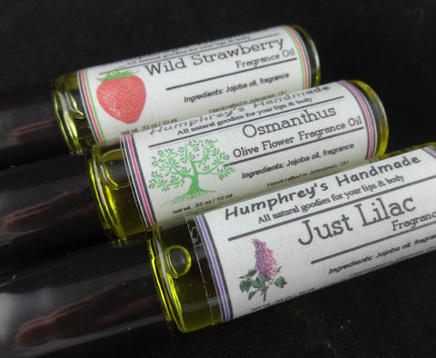 PICK ANY THREE Perfume Oils | Women's Cologne Oil Sampler | Golden Jojoba Oil - Humphrey's Handmade