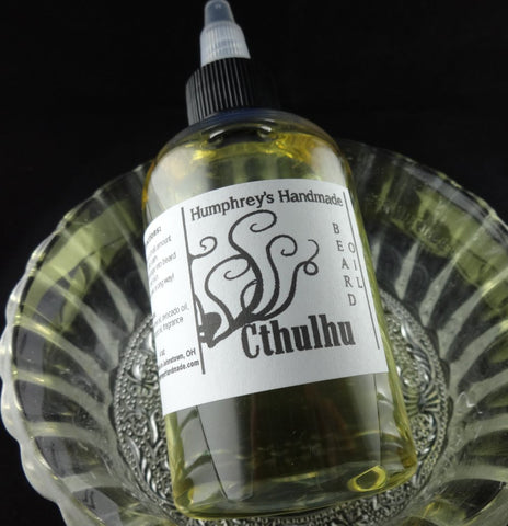 CTHULHU Beard Oil | 4 oz | Sea Water | Citrus | Woods | H.P. Lovecraft - Humphrey's Handmade