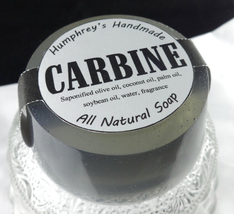 CARBINE Soap | Gun Oil Scent | Beard Wash | Glycerin Shave Soap - Humphrey's Handmade