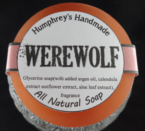 WEREWOLF Soap | Men's Shave & Shampoo Soap | Glycerin Puck | Twilight Woods Type | Vetiver | Deep Musk - Humphrey's Handmade