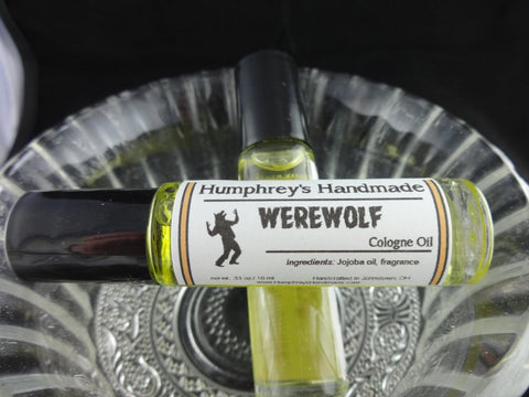 WEREWOLF Men's Cologne Oil | Roll On | Citrus | Cedar | Vetiver | Musk - Humphrey's Handmade