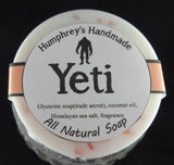 YETI Soap | Exfoliating Pink Himalayan Sea Salt | Glycerin Soap | Coconut Oil | Oakmoss Sandalwood | Tonka Bean | Cedarwood - Humphrey's Handmade