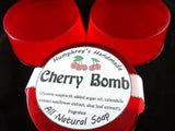 CHERRY BOMB Soap | Black Cherry Almond Scent |Women's Shave Soap | Body Soap - Humphrey's Handmade