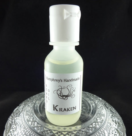 KRAKEN Beard Oil | .5 oz Sample Size | Ocean Aqua Di Geo Type - Humphrey's Handmade