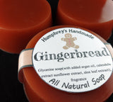 GINGERBREAD Soap | Nutmeg | Ginger | Cinnamon | Clove | Glycerin Christmas Soap - Humphrey's Handmade