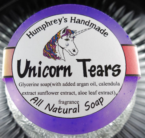 UNICORN TEARS Soap | Cherry Coconut Buttercream Scent | Shave & Shampoo Soap | Unicorn Soap - Humphrey's Handmade