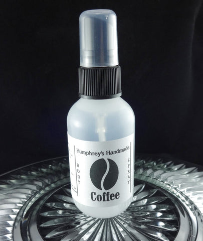 COFFEE Unisex Body Spray | Coffee Bean Scent | 2 oz - Humphrey's Handmade