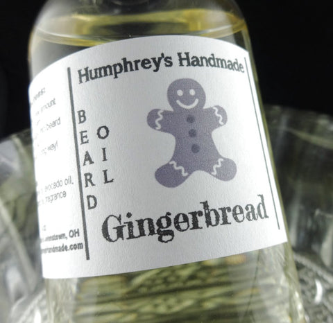 GINGERBREAD Christmas Beard Oil | 4 oz | Cookies - Humphrey's Handmade