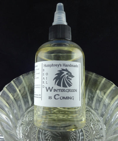 WINTERGREEN IS COMING Beard Oil | 4 oz | Essential Oil | Sweet Mint - Humphrey's Handmade