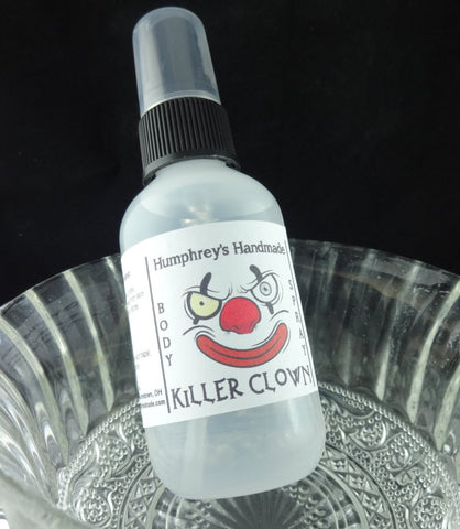 KILLER CLOWN Body Spray | Cotton Candy Scent | All Natural Perfume | 2 oz - Humphrey's Handmade