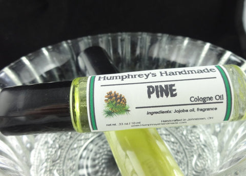 PINE Cologne Oil | Unisex Scent | Fir | Cedar | Golden Jojoba Oil - Humphrey's Handmade