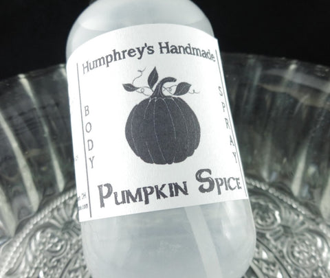 PUMPKIN SPICE Body Spray | 2 oz | Pumpkin Pie | Cinnamon | Nutmeg | Fall - Humphrey's Handmade