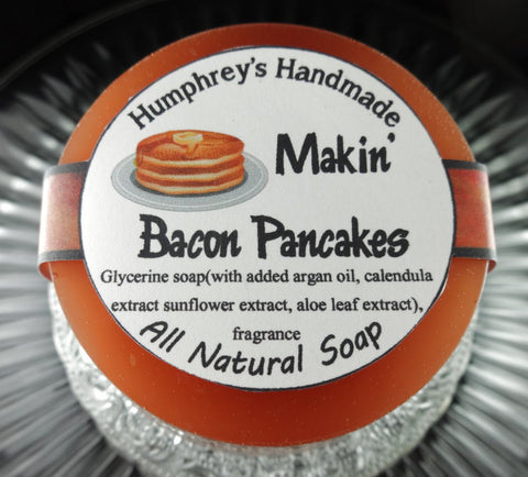 MAKIN BACON PANCAKES Soap | Maple Bacon Scented | Unisex | Glycerin Puck | Beard Wash - Humphrey's Handmade