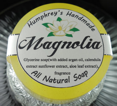 MAGNOLIA Soap | Women's Glycerin Shave Soap | Body Bar | Shampoo Puck - Humphrey's Handmade