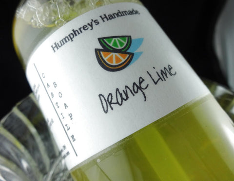 ORANGE LIME Body Wash | 8 oz | Women's Citrus Scented Castile Soap | Essential Oil - Humphrey's Handmade