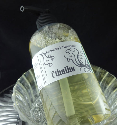 CTHULHU Body Wash | 8 oz | Ocean | Citrus | Wood | Castile Soap | Unisex | H.P. Lovecraft - Humphrey's Handmade