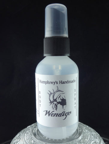 WENDIGO Body Spray | 2 oz | Unisex | Cedar | Pine | Juniper | All Natural - Humphrey's Handmade