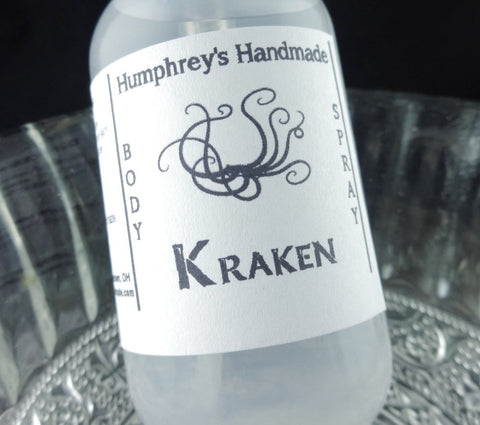 KRAKEN Men's Body Spray | Aqua Di Geo Type | All Natural | 2 oz - Humphrey's Handmade