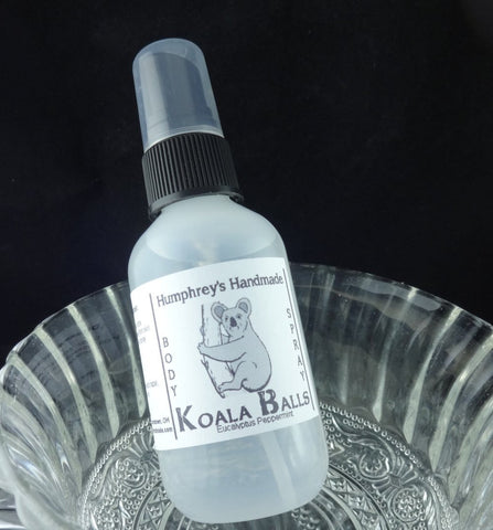 KOALA BALLS Unisex Body Spray | Peppermint Eucalyptus | Essential Oil | 2 oz - Humphrey's Handmade