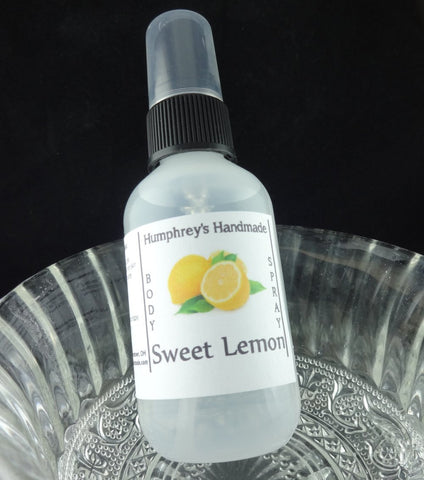 SWEET LEMON Body Spray | Lemon Sugar | 2 oz | Citrus - Humphrey's Handmade