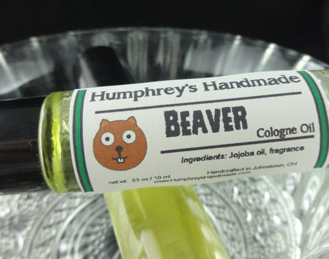 BEAVER Cologne Oil | Pine Scent | Unisex Roll On Fragrance | Jojoba Oil - Humphrey's Handmade